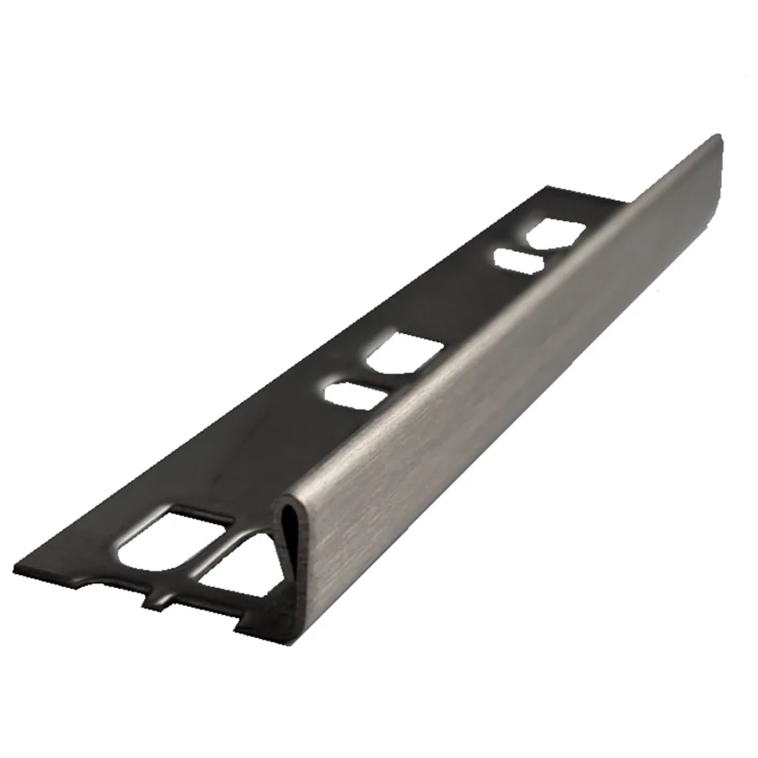 Special Profiles Profilo terminale a L per rivestimento Specialterm 10 mm Acciaio inox spazzolato 2,7 m