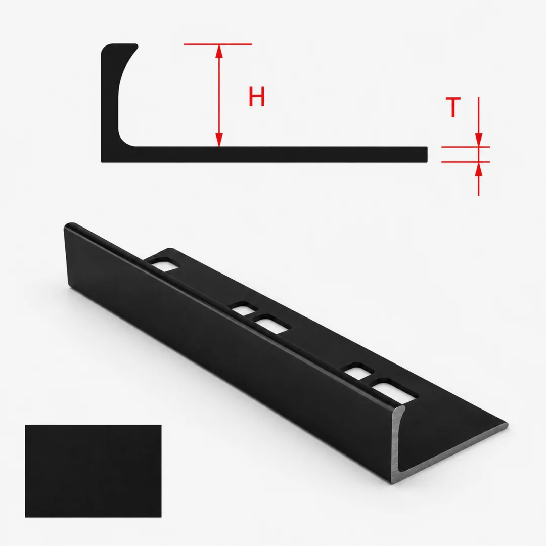 Special Profiles Profilo terminale a L per rivestimento Specialterm 10 mm Nero anodizzato 2,7 m